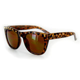 "Stage One" Vintage-Inspired Wayfarer Sunglasses with Studs - 100% UV