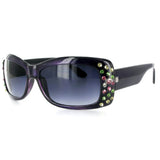 "Broadway 7384" Women's Fashion Sunglasses with Colorful Austrian Crystals