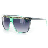 "Gaga" Lady Gaga Inspired Chain Brow Sunglasses with Oversize Lens- 100%UV - Aloha Eyes
 - 5