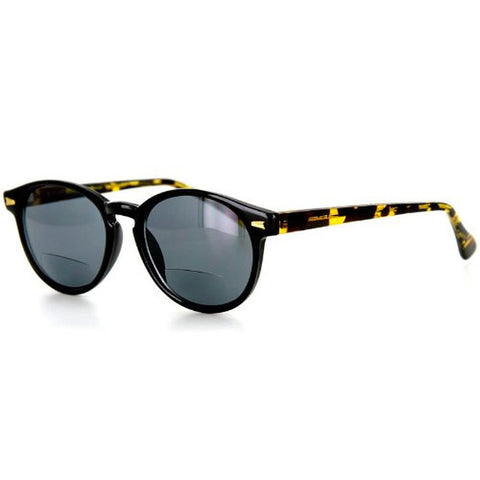 "Professor" Sun Fashion Bifocal Sunglasses with Vintage Retro Design and a RX-able frame - 49mm x 20mm x135mm