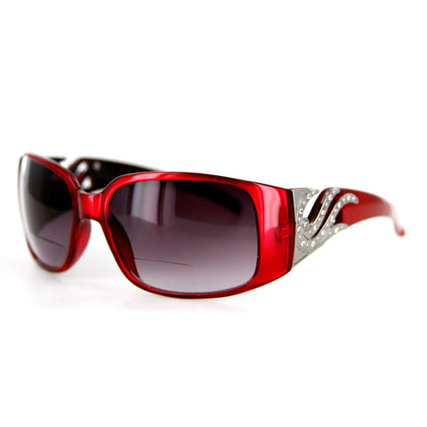Surf's Up Women's Fashion Bifocal Sunglasses with Genuines Swarovski Crystals. Read Your Cellphone or GPS While Driving or Outdoors