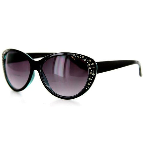 Piazza Fashion Bifocal Sunglasses with Austrian Crystals for Youthful and Stylish Women