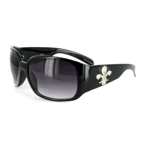 Fleur-de-Lis 20595 Bifocal Sunglasses with Genuine Swarovski Crystals for Modern, Youthful Women Who Need to Read in the Sun.