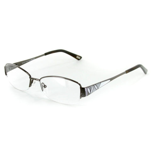 "Whitney" Optical-Quality RX-Able Oval Frames with Enamel Pattern 53mm x 17mm x 135mm