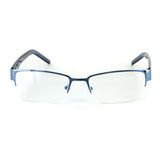 "Logan" Optical-Quality RX-Able Semi-Rimless Frames 53mm x 17mm x 135mm (Blue)