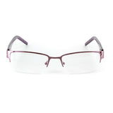 "Logan" Optical-Quality RX-Able Semi-Rimless Frames 53mm x 17mm x 135mm (Pink)