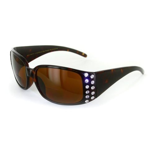 "Crystal Sun" Bifocal Reading Sunglasses for Youthful, Active Women
