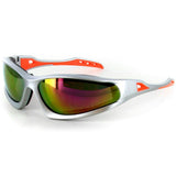 "Renegade" Wrap Around Sports Goggle Sunglasses w/ Mirror Revo Lenses - 100% UV - Aloha Eyes
 - 4