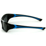 Aloha Kids "Splash" Polarized, 100% UV, Flexible Wrap Around Sunglasses for Boys and Girls (Black)