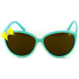 Aloha Kids "Lady Bugs" Polarized Sunglasses With Bow for Girls Age 4 & Up 100% UV (Aqua)