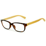 "Zen Garden" Eco-Chic Wayfarer Reading Glasses with Natural Bamboo Temples for Men and Women