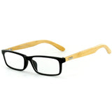 "Zen Temple" Eco-Chic Wayfarer Reading Glasses with Natural Bamboo Temples for Men and Women