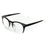 "Retrospective" Round Wayfarer Reading Glasses with Invisible Blended Bifocal for Men and Women