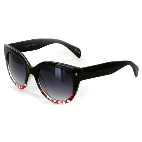 "Edgewater" Wayfarer Cateye Sunglasses with Patterned Frames for Stylish Women
