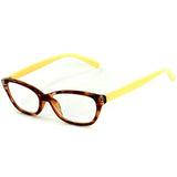 "Los Gatos" Cateye Wayfarer Reading Glasses with Multicolored Tortoise Frames for Women