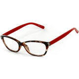 "Los Gatos" Cateye Wayfarer Reading Glasses with Multicolored Tortoise Frames for Women