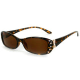 "Solara" Rx-Able Full Reading Sunglasses (No Bifocal) with Crystals for Women
