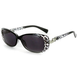 "Lynx" Rx-Able Cateye Full Reading Sunglasses (No Bifocal) with Animal Print