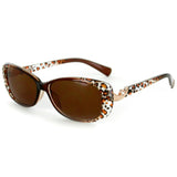 "Lynx" Rx-Able Cateye Full Reading Sunglasses (No Bifocal) with Animal Print