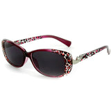 "Lynx" Rx-Able Cateye Full Reading Sunglasses (No Bifocal) with Animal Print
