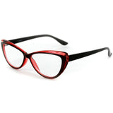 "Caribe" Reading Glasses with Colorful, Two-Tone Cateye Frames for Stylish Women