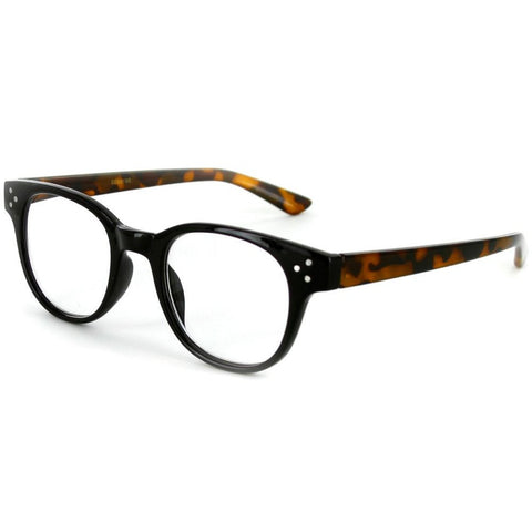 "Metro" Round Wayfarer Reading Glasses with Studs for Men and Women