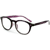 "Rainforest" Round Wayfarer Reading Glasses with Animal Print Pattern for Women
