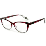 "Serengeti" Cateye Wayfarer Reading Glasses with Animal Print Pattern for Women