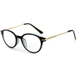 "Tiburon" Round Wayfarer Reading Glasses with Metal Temples for Men and Women
