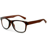 "Zen Master" Eco-Chic Wayfarer Unisex Reading Glasses with Woodgrain Temples