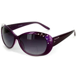 "Sea Dreams" Butterfly Reading Sunglasses with Interior Bifocal and Crystals for Women (Black +2.00)