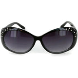 "Sea Dreams" Butterfly Reading Sunglasses with Interior Bifocal and Crystals for Women (Black +2.00)