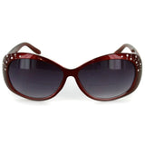 "Sea Dreams" Butterfly Reading Sunglasses with Interior Bifocal and Crystals for Women (Black +1.00)